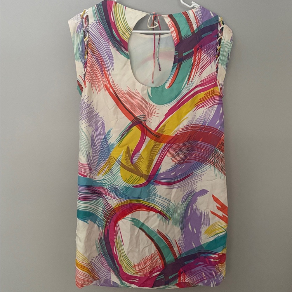 Tibi Colorful Abstract Mini Dress - Picture 3 of 4
